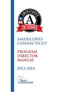 AmeriCorps Connecticut 2013-2014 Program