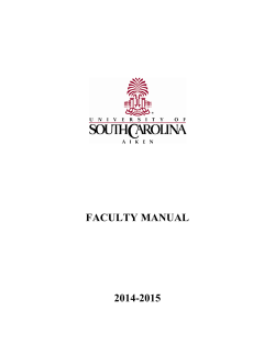 FACULTY MANUAL 2014-2015