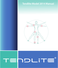Tendlite Model 2014 Manual