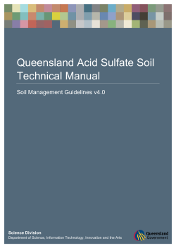 Queensland Acid Sulfate Soil Technical Manual Soil Management Guidelines v4.0 Science Division