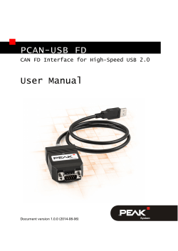 User Manual PCAN-USB FD CAN FD Interface for High-Speed USB 2.0