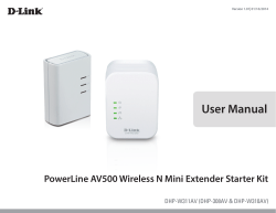 User Manual PowerLine AV500 Wireless N Mini Extender Starter Kit