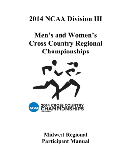 2014 NCAA Division III Men’s and Women’s Cross Country Regional