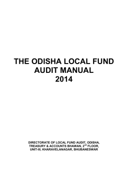 THE ODISHA LOCAL FUND AUDIT MANUAL 2014