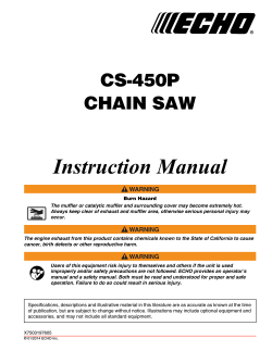 Instruction Manual CS-450P CHAIN SAW
