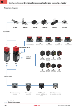 4E with manual mechanical delay and separate actuator Selection diagram
