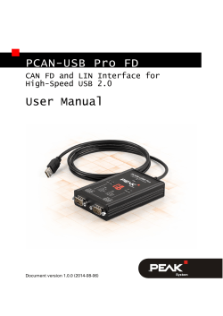 PCAN-USB Pro FD User Manual CAN FD and LIN Interface for
