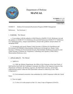 MANUAL Department of Defense