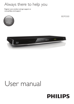 User manual Always there to help you BDP5500 Question?
