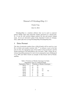 Manual of FsLinkageMap 2.1 Chunfa Tong July 31, 2014