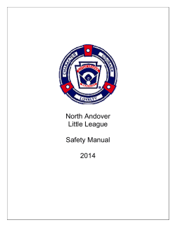 North Andover Little League Safety Manual