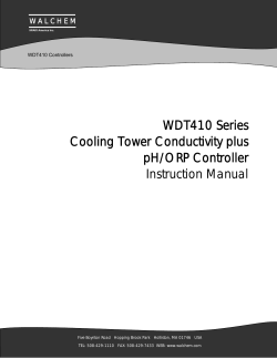WDT410 Series Cooling Tower Conductivity plus pH/ORP Controller Instruction Manual