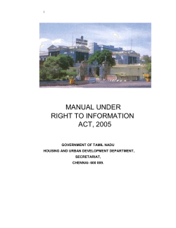 MANUAL UNDER RIGHT TO INFORMATION ACT, 2005