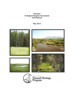 Montana Ecological Integrity Assessment Field Manual