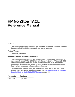 HP NonStop TACL Reference Manual