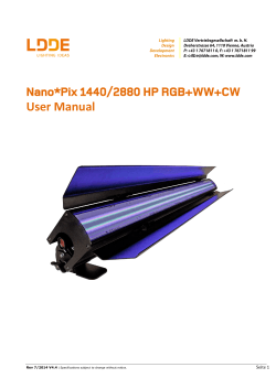 User Manual Nano*Pix 1440/2880 HP RGB+WW+CW ﬃ
