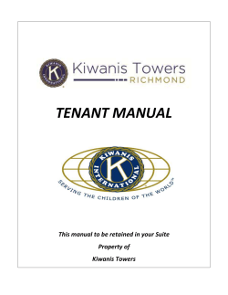 TENANT MANUAL This manual to be retained in your Suite Property of