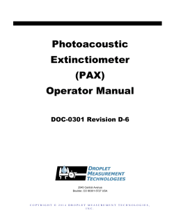 Photoacoustic Extinctiometer (PAX)