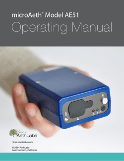 Operating Manual microAeth Model AE51 AethLabs
