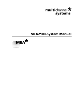 MEA2100-System Manual