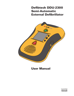 Defibtech DDU-2300 Semi-Automatic External Defibrillator User Manual