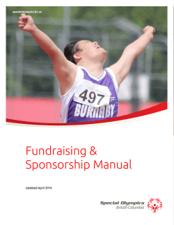 Fundraising &amp; Sponsorship Manual  British Columbia