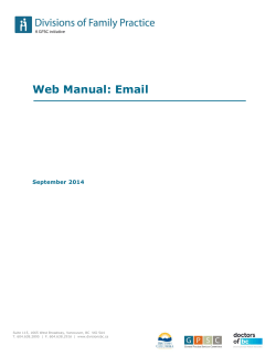 Web Manual: Email September 2014