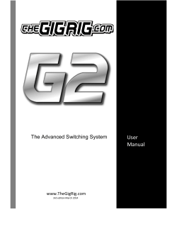 User Manual The Advanced Switching System