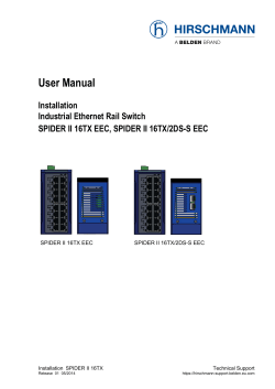 User Manual Installation Industrial Ethernet Rail Switch