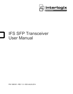 IFS SFP Transceiver User Manual
