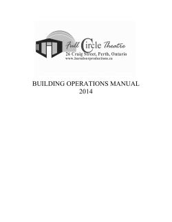 BUILDING OPERATIONS MANUAL 2014