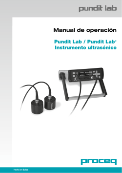 Manual de operación Pundit Lab / Pundit Lab Instrumento ultrasónico +