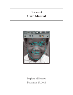 Stasm 4 User Manual Stephen Milborrow December 27, 2013