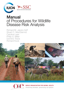 Manual of Procedures for Wildlife Disease Risk Analysis Richard M. Jakob-Hoff
