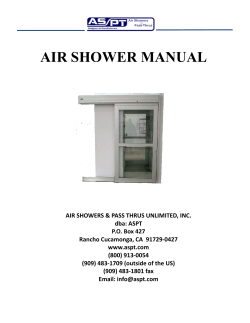 AIR SHOWER MANUAL