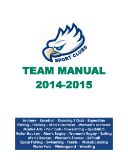 TEAM MANUAL 2014-2015