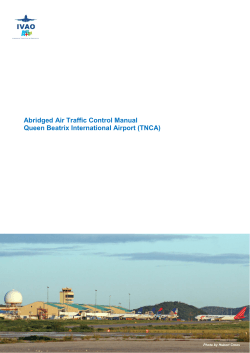 Abridged Air Traffic Control Manual Queen Beatrix International Airport (TNCA)  Page 1