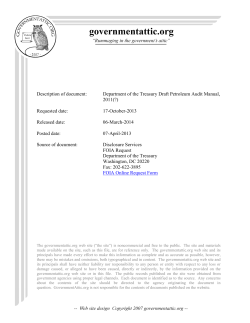 Description of document: Department of the Treasury Draft Petroleum Audit Manual, 2011(?)