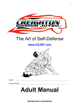 Adult Manual  The Art of Self-Defense www.CGJNY.com