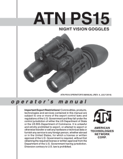 ATN PS15 NIGHT VISION GOGGLES