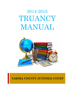 TRUANCY MANUAL  2014-2015