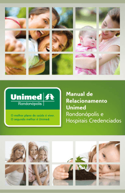 Manual de Relacionamento Unimed Rondonópolis e