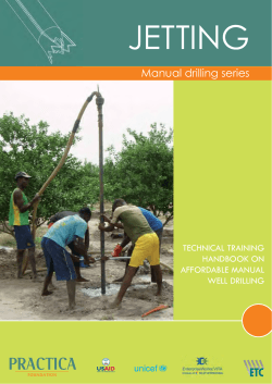 JETTING Manual drilling series TECHNICAL TRAINING HANDBOOK ON
