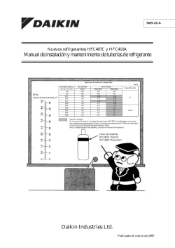 Manual de instalación y mantenimiento de tuberías de refrigerante SMS-20 A
