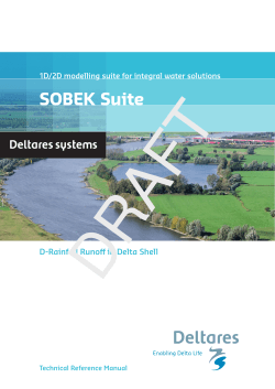 DRAFT SOBEK Suite D-Rainfall Runoff in Delta Shell