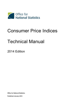 Consumer Price Indices Technical Manual 2014 Edition