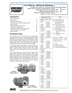 TECHNICAL SERVICE MANUAL CONTENTS