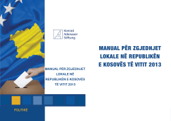 Manual për Zgjedhjet lokale në republikën e kosovës të vitit 2013