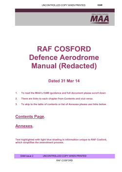 RAF COSFORD Defence Aerodrome Manual (Redacted)