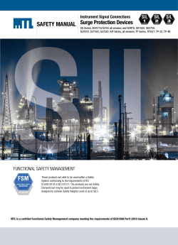 SAFETY MANUAL Surge Protection Devices SIL